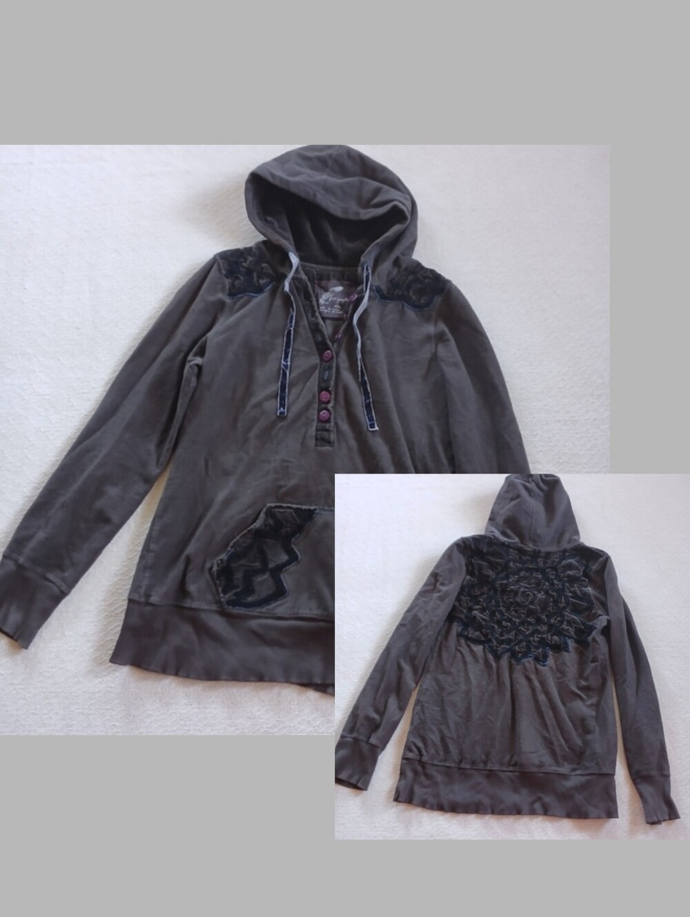 free people ♡ y2k fairy grunge hoodie medium indie sleaze gorpcore whimsigoth